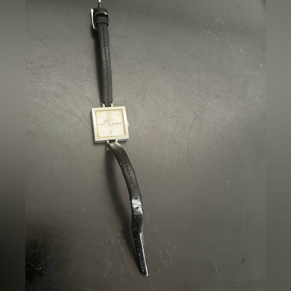 Coach Metallic Watch with Dark Strap